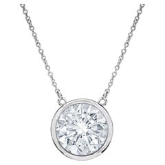 Diana M. Custom Diamond Pendant 14K White Gold
