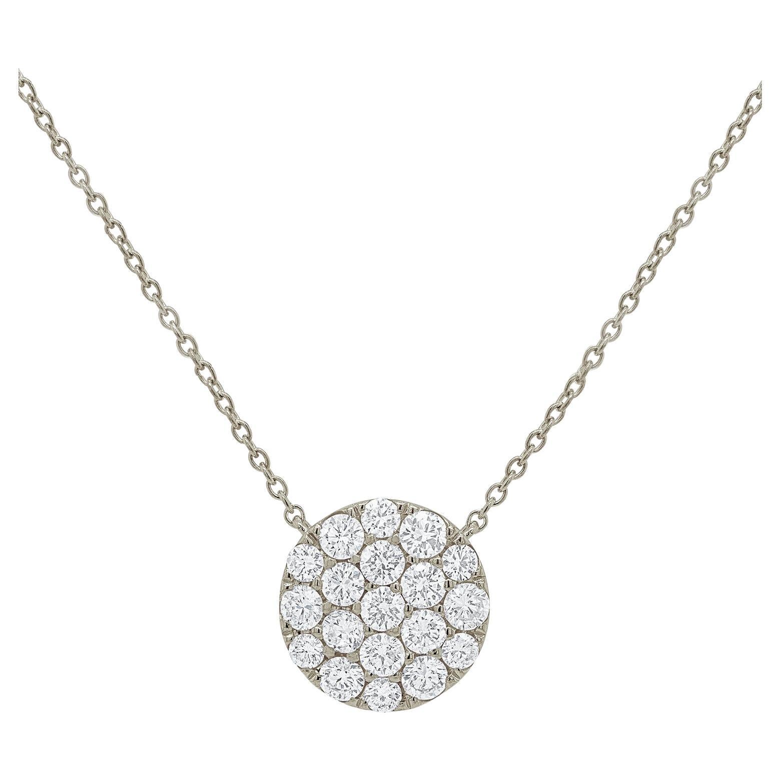 Diana M. Custom Diamond Pendant 14K White Gold
