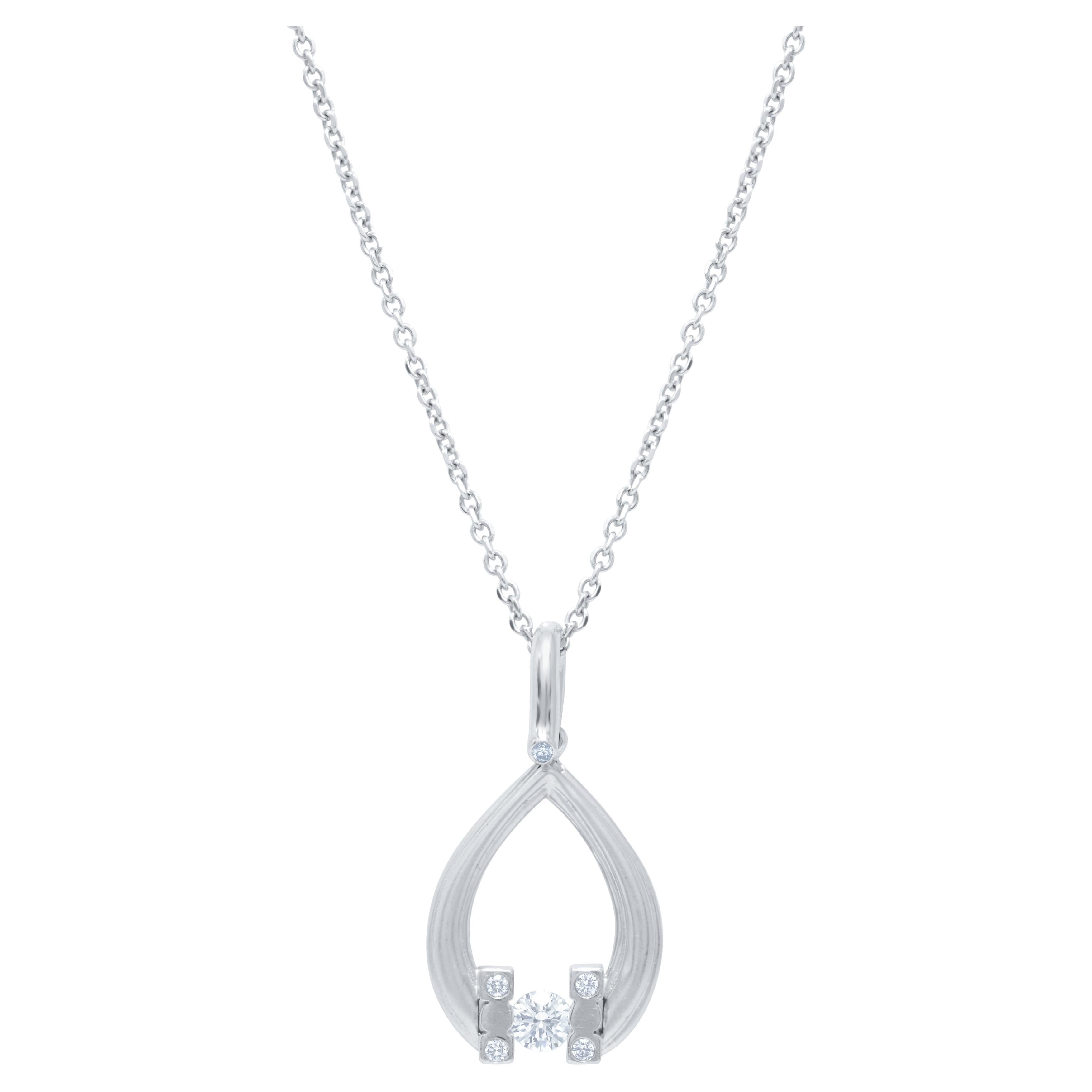 Diana M. Individueller Diamant-Anhänger 14K Weißgold