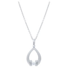Diana M. Custom Diamond Pendant 14K White Gold