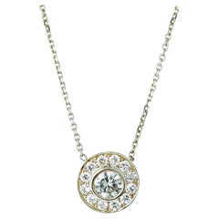 Colgante de diamantes personalizado Diana M. Oro blanco de 18 quilates