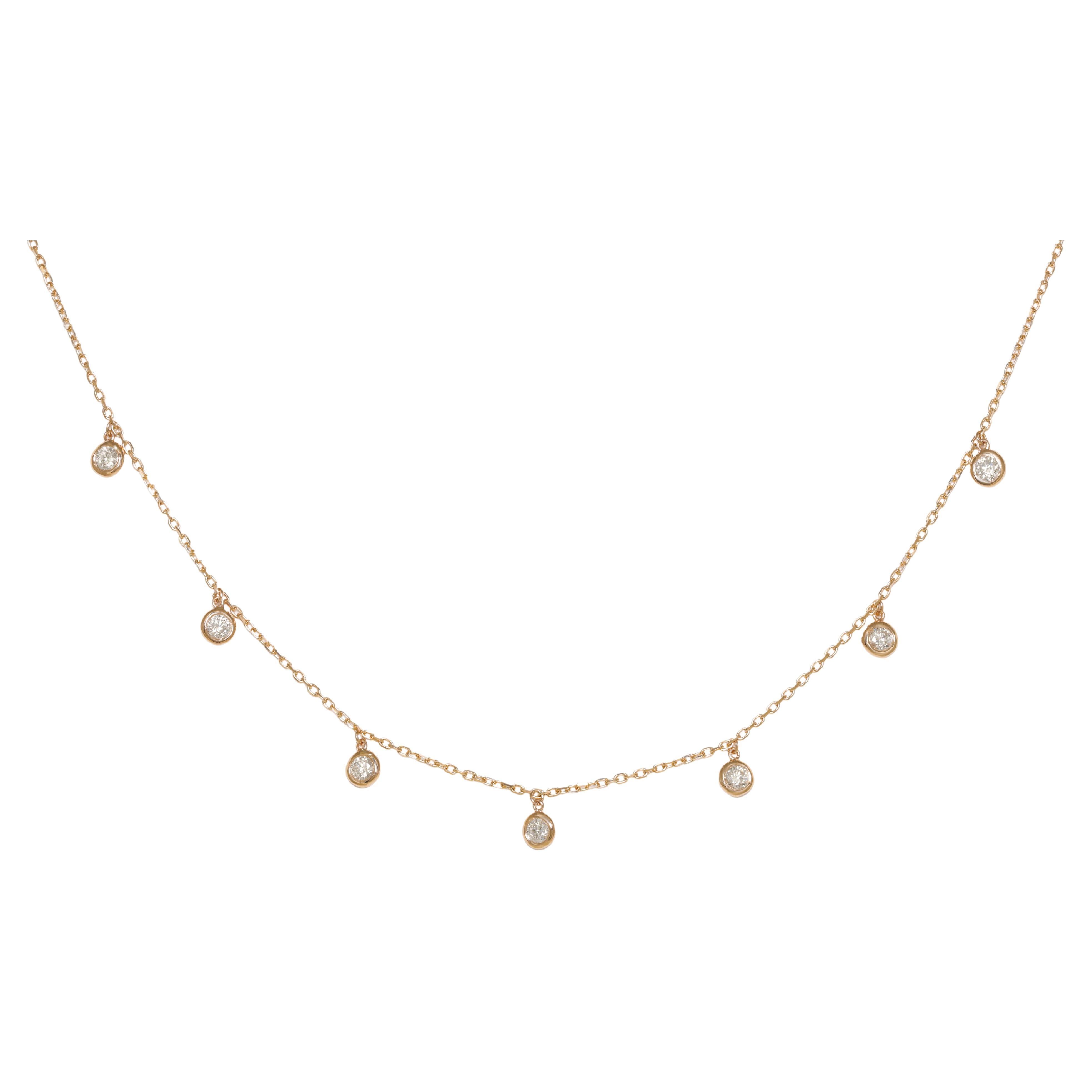 Diana M. Custom Diamonds by the Yard Necklace 14kK Yellow Gold