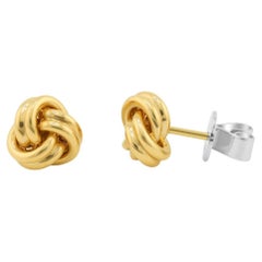 Diana M. Custom Knot Stud Earrings 14K Yellow Gold