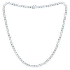 Diana M.  Custom Platinum, 16.5"  51.82 Cts 4 Prong Diamond Tennis Necklace