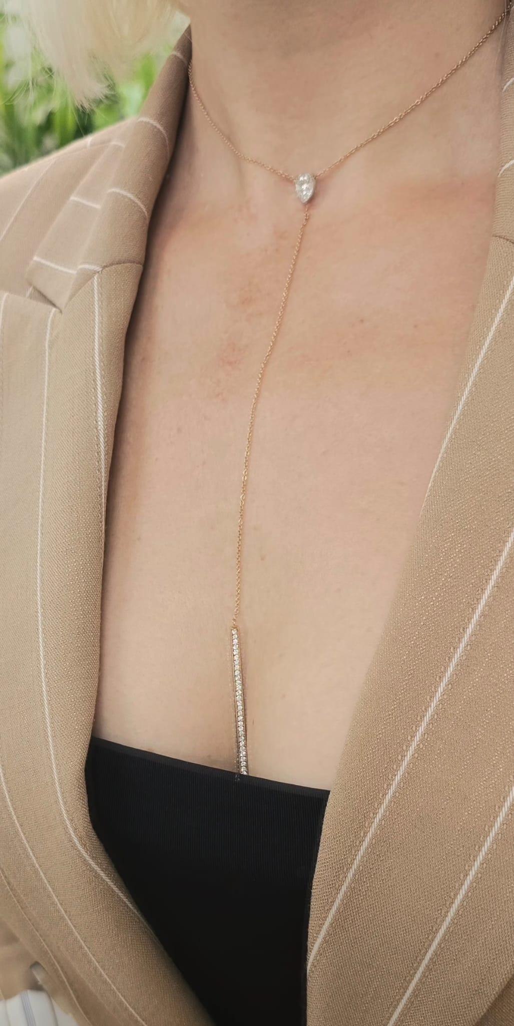 Diana M. Einzigartiges Design Diamant-Anhänger 18K Rose Gold im Zustand „Neu“ im Angebot in New York, NY