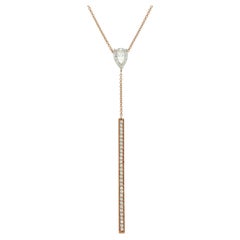 Diana M. Colgante de diamantes de diseño único y personalizado en oro rosa de 18 quilates