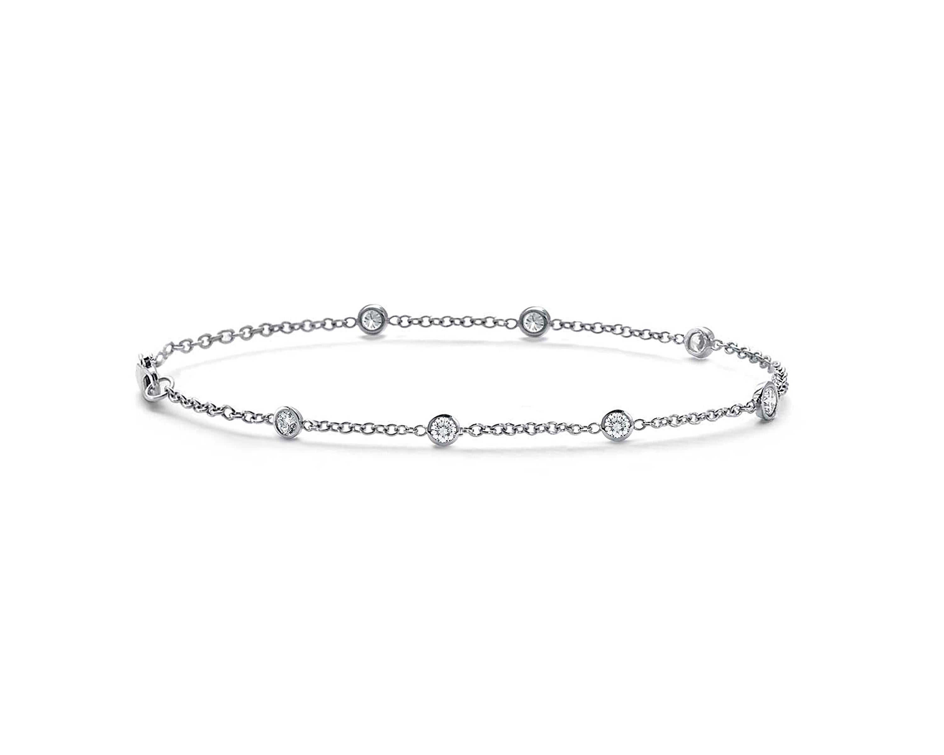 Moderne Diana M. Diamonds by the yard, bracelet totalisant 0,50 carat serti en 14 carats WG en vente