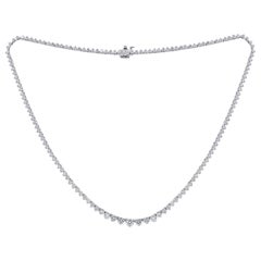 Diana M Elegant 8.50 carats Graduated Tennis Necklace