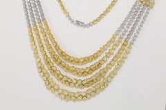 Diana M. Fancy Yellow Diamond Necklace Feturing 49.73 Ct of Diamond Cascading