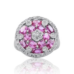 Diana M. Fine Jewelry 18k 3.40 Ct Tw Diamond & Sapphire Ring