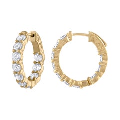 Diana M. Fine Jewelry 18k 4.10 Ct. tw. Diamond Hoop Earrings