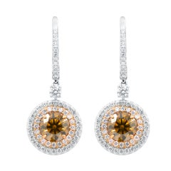 Diana M. Fine Jewelry 18k Two-Tone 4.02 Ct. tw. Diamond Earrings