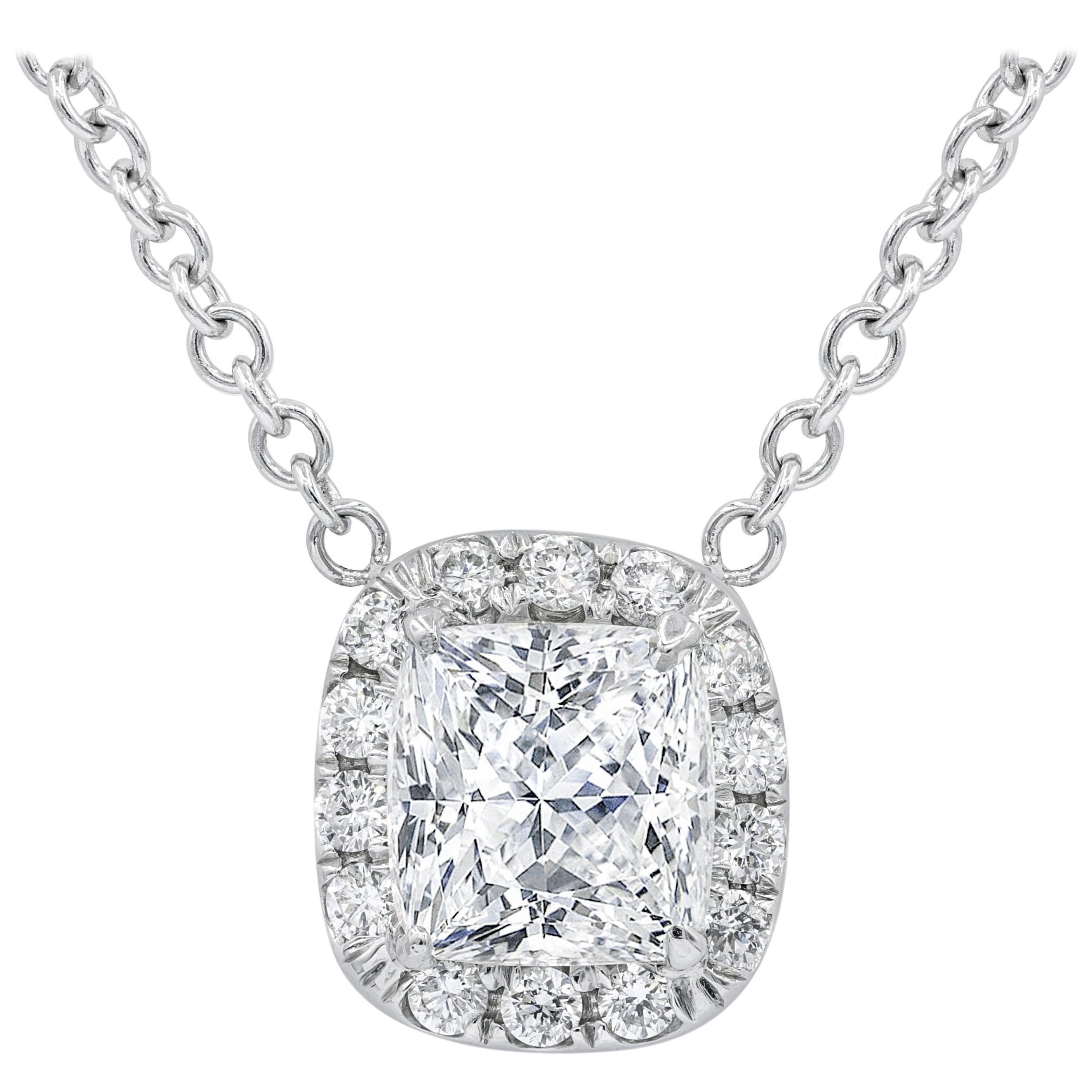 Ciondolo con diamante Diana M certificato GIA da 2,70 carati in oro bianco 18 carati