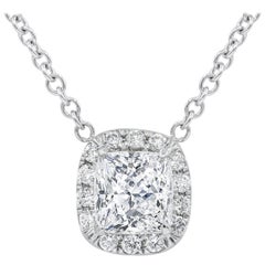 Ciondolo con diamante Diana M certificato GIA da 2,70 carati in oro bianco 18 carati