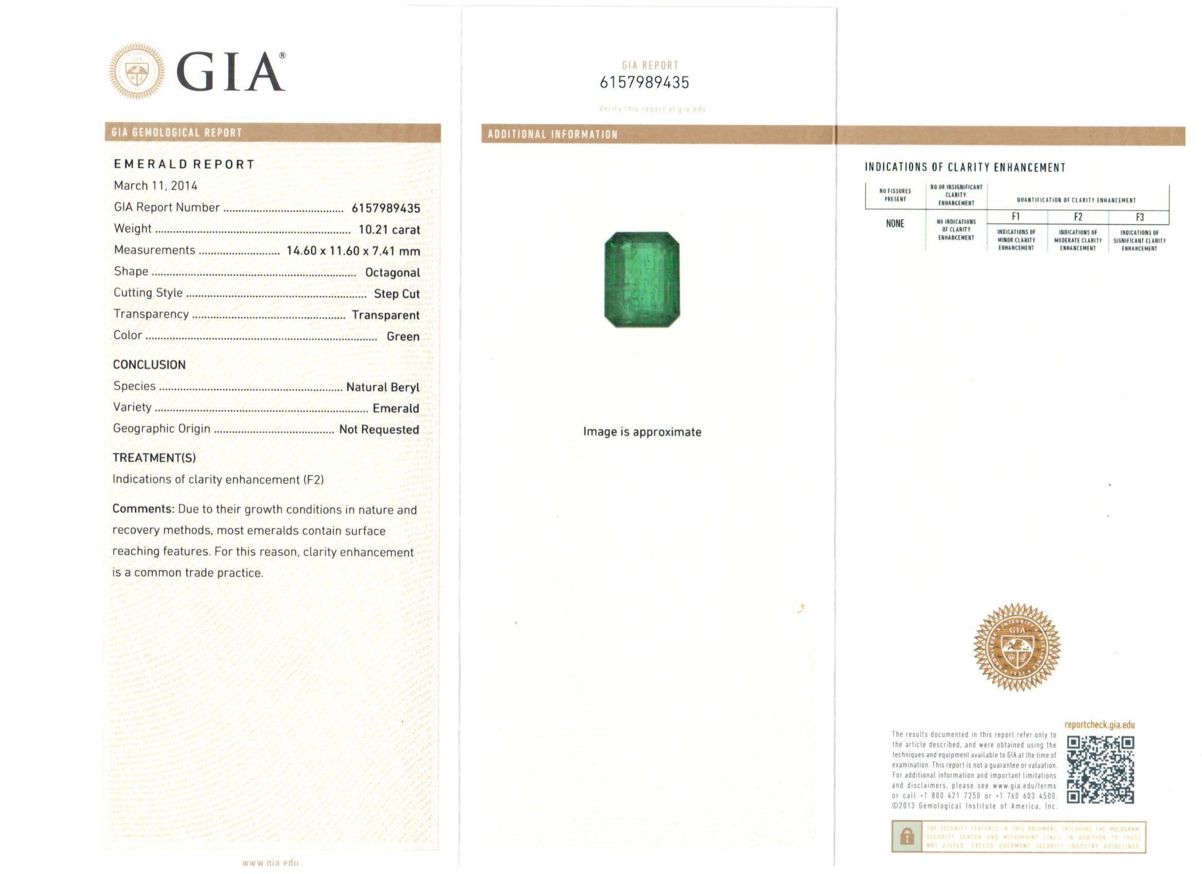 Donna Diana M. Orecchini con diamante e smeraldo verde in oro bianco 18 carati in vendita