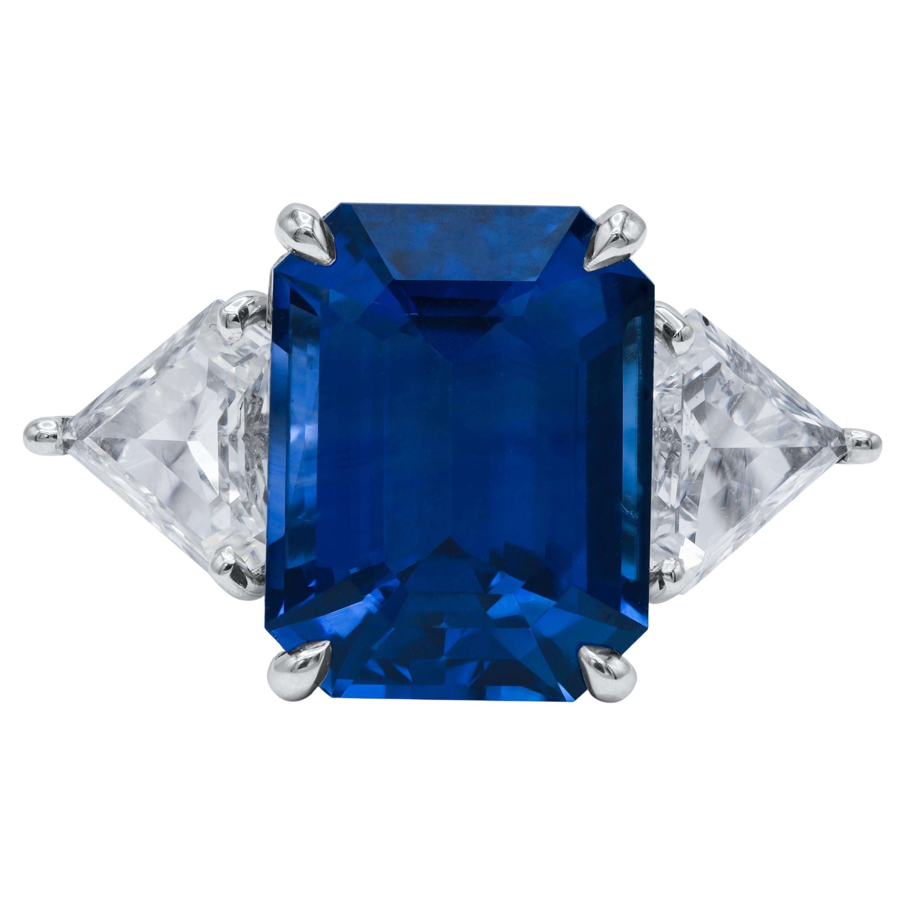 Diana M. Platinum and Sapphire Diamond Ring 9.85cts