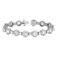 Diana M. Magnificent platinum 17.40 cts. diamond tennis bracelet