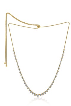 Used DIana M. Necklaces 14k YG with 3.50cts of diamonds bolo deasigh 