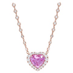 Diana M. Pink Sapphire No Heat, Heart Shape 10.11 cts