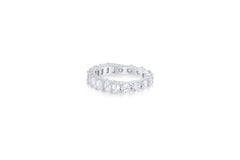 Diana M Platinum 5.75 Ct Emerald Cut & Round Diamond Ring
