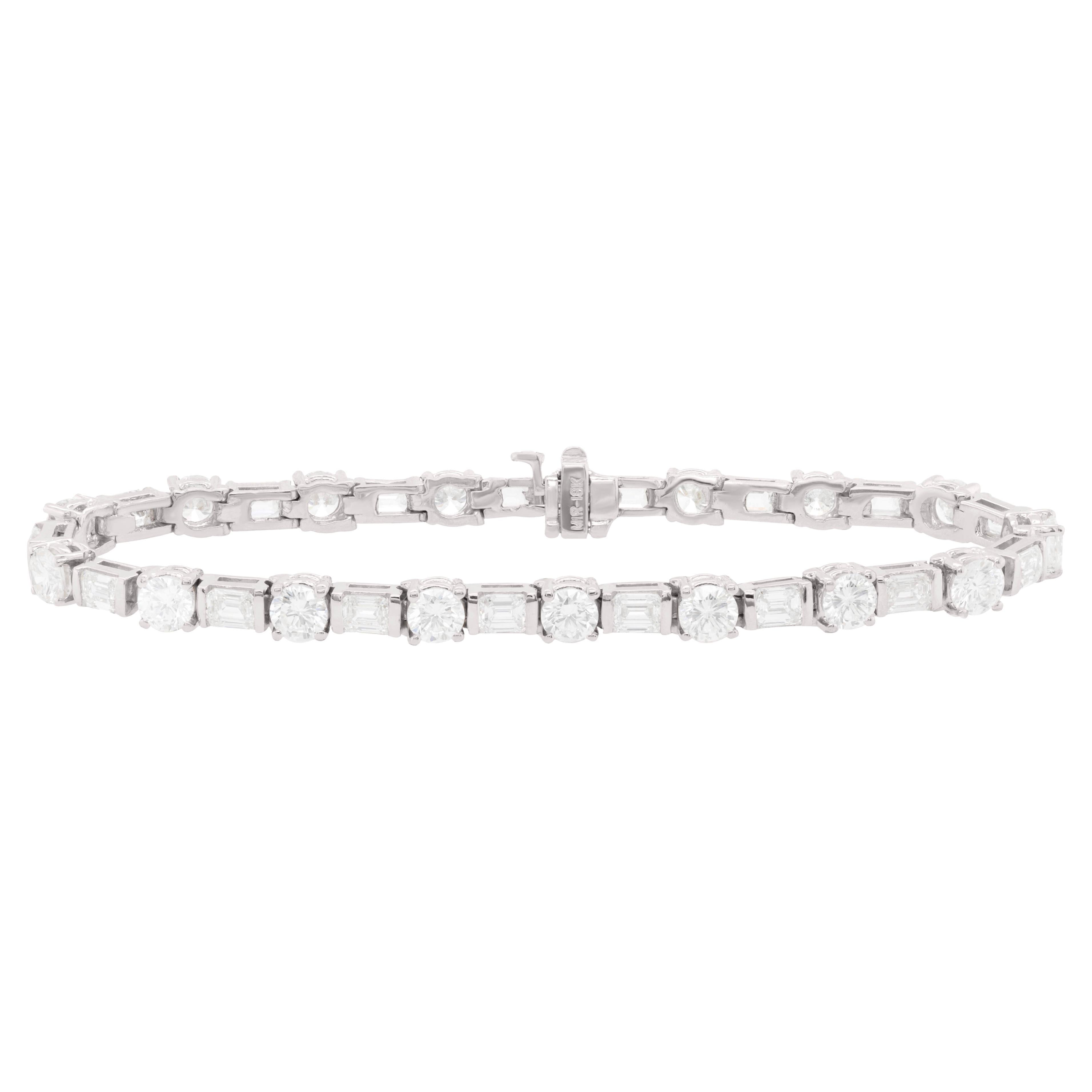 Diana M Bracelet tennis en platine 12,40 carats poids total avec diamants