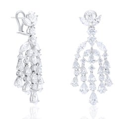 Diana M. Platinum 16.20 ct Diamond Chandelier Earrings