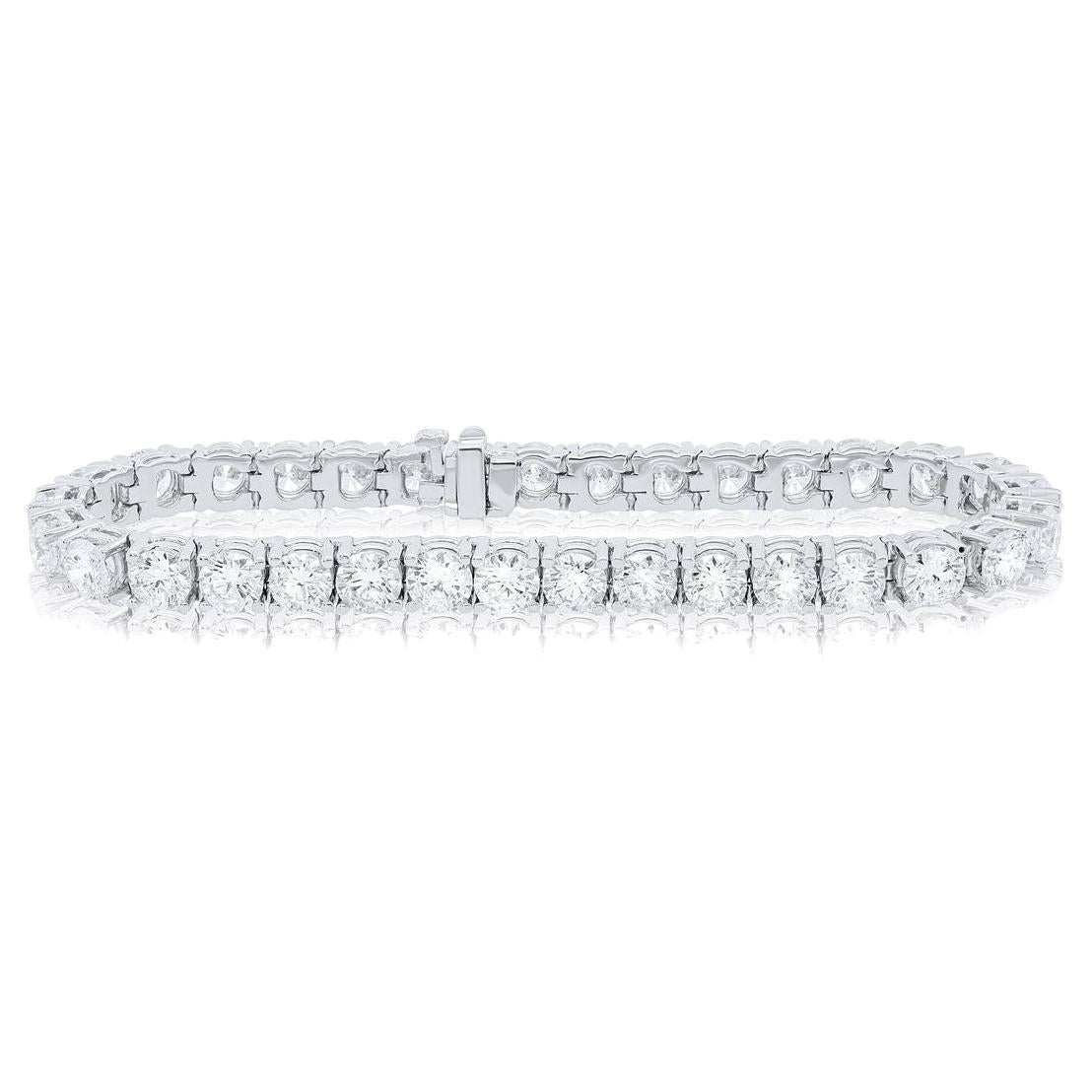 Diana M. Bracelet tennis en platine avec diamants 17,00 carats