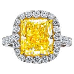 Diana M Platinum & 18K Yellow Gold Engagement Ring Featuring 5 CT TW Diamond
