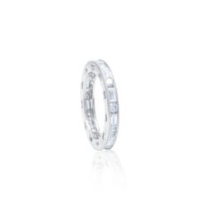 Diana M Platinum 2.30 Ct Round & Baguette Diamond Eternity Filigree Band