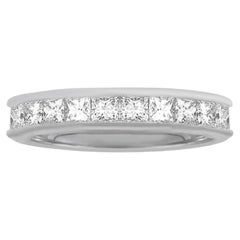 Diana M Platino 4,93 qt Diamante talla princesa Alianza de boda de la eternidad