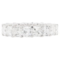 Diana M. Platinum 8.85 Ct Asscher Cut Diamond Eternity Wedding Band