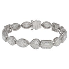 Diana M. Platinum diamond bracelet featuring 16.44 cts of multi-shaped GIA stons