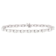 Diana M. Platin-Diamant-Tennisarmband aus Platin, geschmückt mit 12,70 Karat tw 