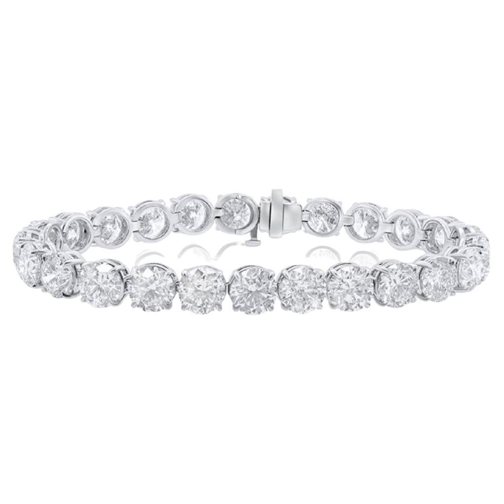 Diana M. Platinum diamond tennis bracelet  with 28.06cts  For Sale