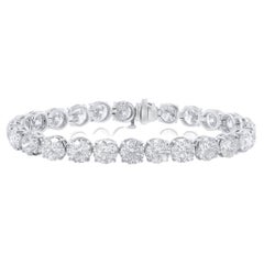 Bracelet tennis Diana M. en platine et diamants  avec 28,06cts 