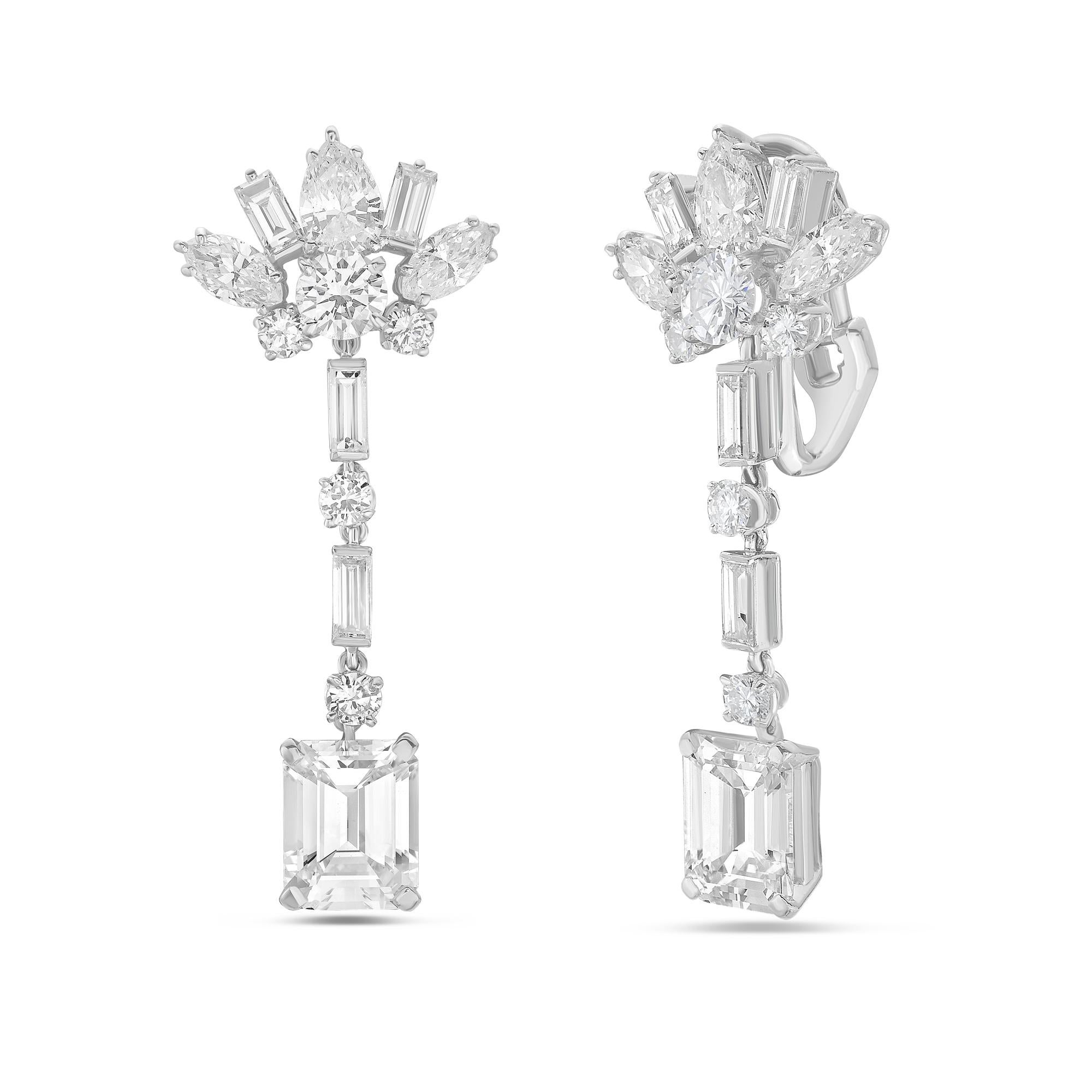 da uomo o donna Diana M. I. ORECCHINI DI PLATINO  CON DIAMANTI GIA 2,47CT E VVS2 E 2,63 F SE in vendita