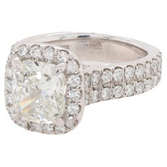 Diana M. Platinum engagement ring featuring a center 2.01 ct GIA certified