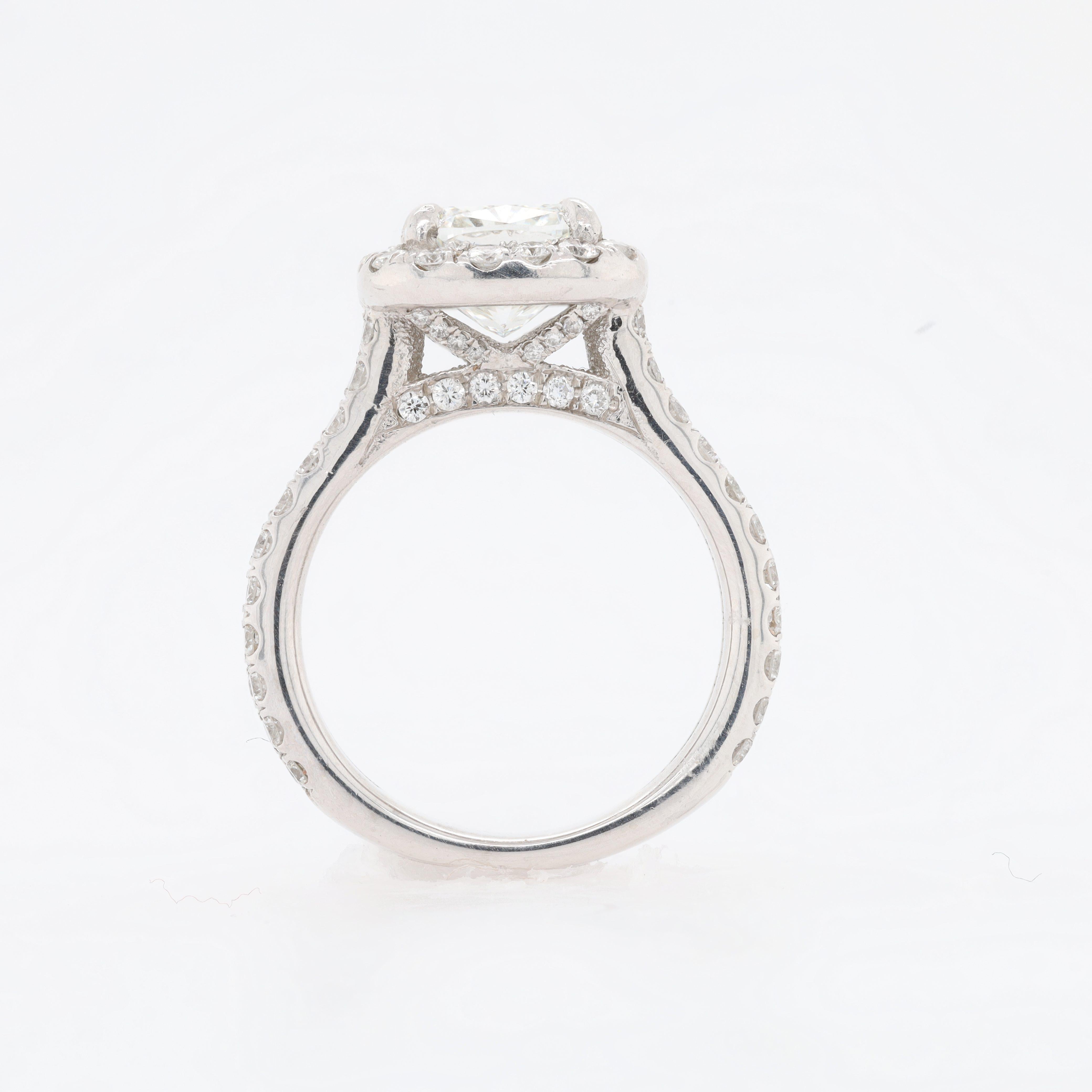 Diana M. Platinum engagement ring featuring a center 2.01 ct GIA certified  In New Condition For Sale In New York, NY