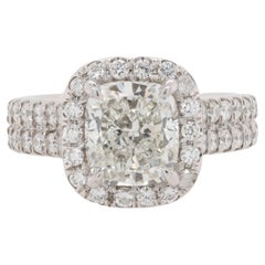 Diana M. Platinum engagement ring featuring a center 2.01 ct GIA certified 