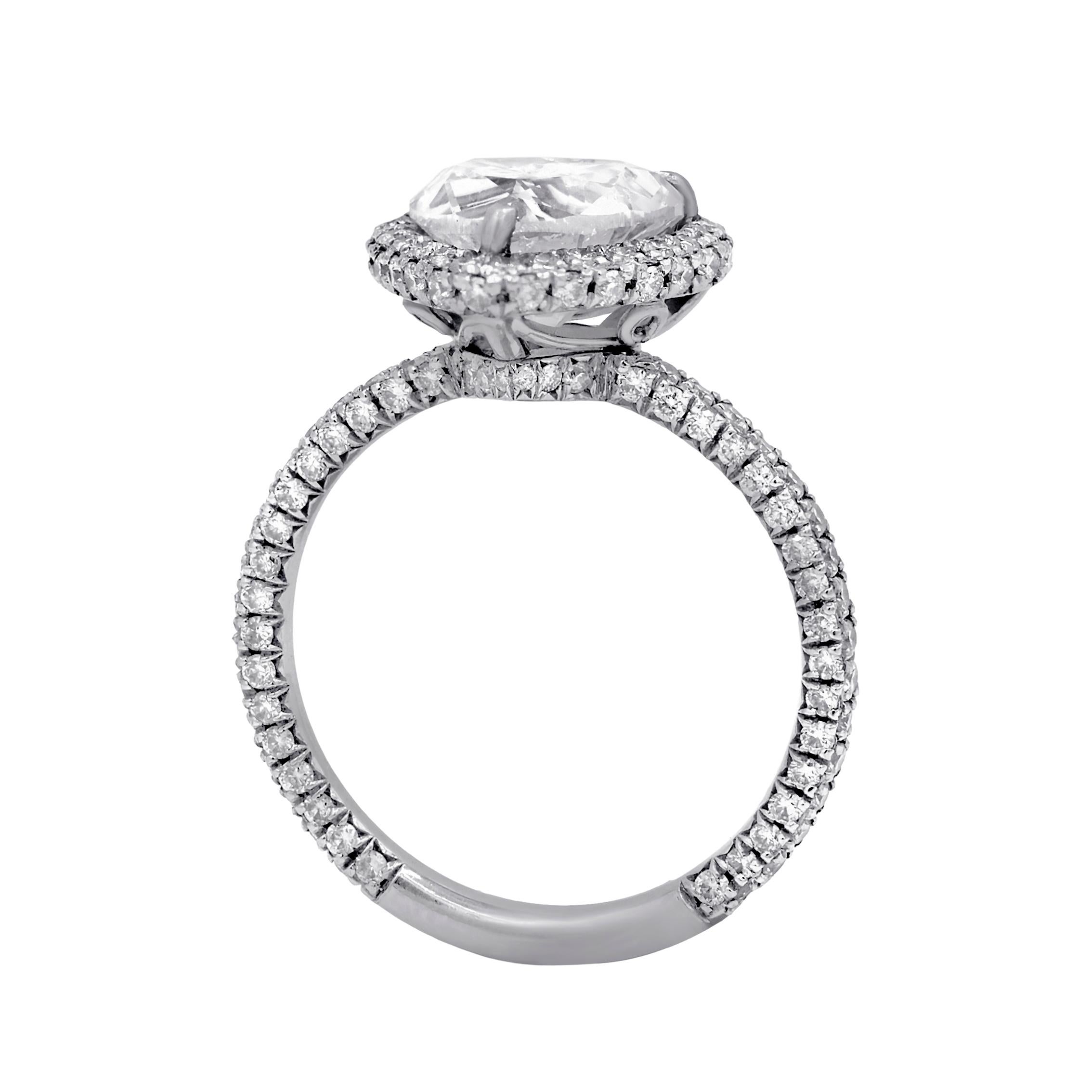 Platinum engagement ring featuring a center (G-SI2) 2.01 ct heart shaped diamond surrounded by 1.20 cts tw of micropave diamonds
Diana M. is a leading supplier of top-quality fine jewelry for over 35 years.
Diana M is one-stop shop for all your