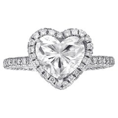 Diana M. Platinum 2.01Ct (G-SI2) Heart Diamond Engagement Ring