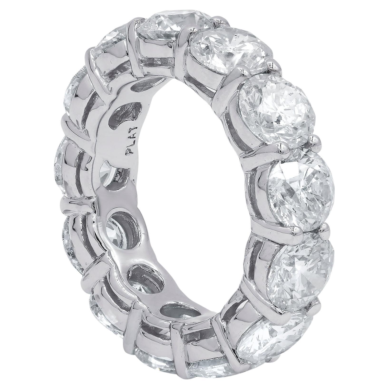 Diana M. platinum etarnity band all the way around features 9.30ct  For Sale
