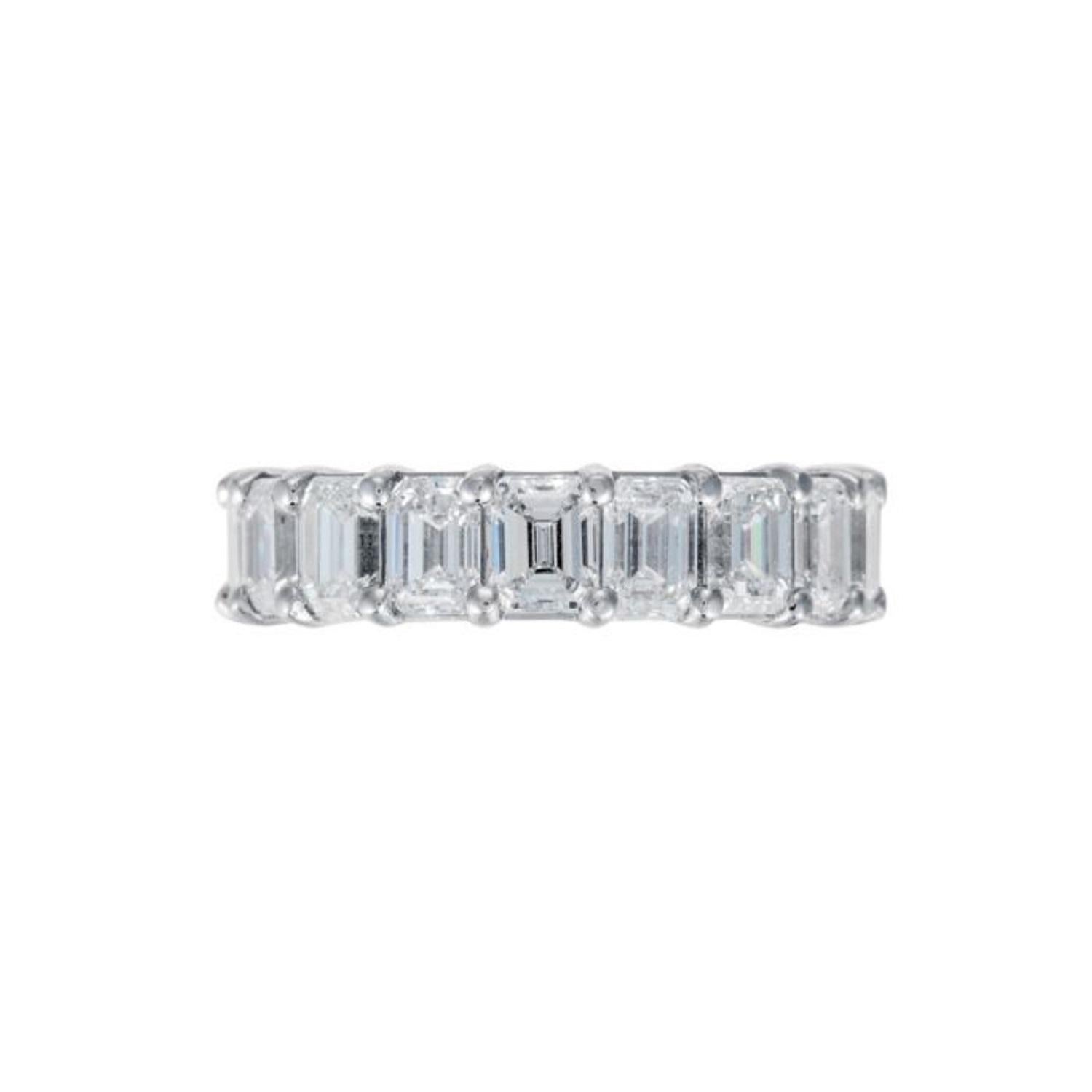 Women's or Men's Diana M. PLATINUM ETERNITY ALL THE WAY AROUND BAND SET WITH TOTAL OF 11.26CT  For Sale