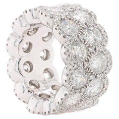 Diana M. Platinum 13.06 Ct Diamond Halo Eternity Band