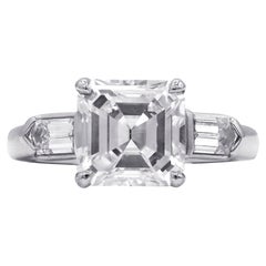 Diana M Platinum GIA Certified 3.56 Cttw Diamond Engagement Ring