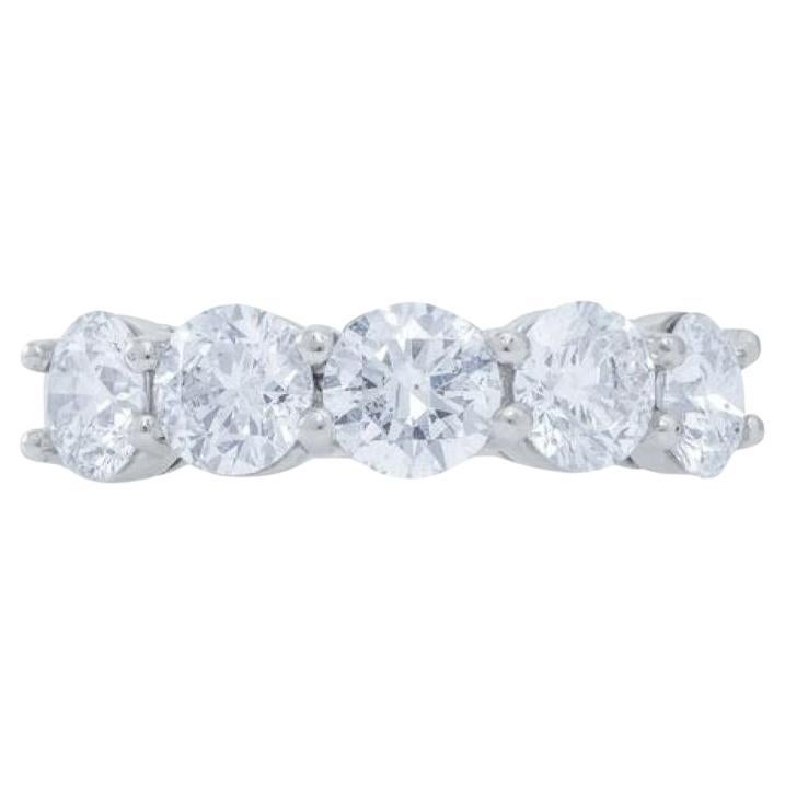 Diana M Platinum Five Stone Diamond Eternity Band Weighing 2.85 CTTW