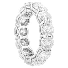 Diana M. Platinum share prong eternity band 7.05cts round brilliant cut 