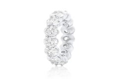 Diana M. Platinum 6.15 Ct Oval Diamond Wedding Band