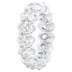 Diana M. Platinum 6.15 Ct Oval Diamond Wedding Band