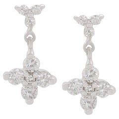 Diana M. White Diamond Earrings 14K White Gold